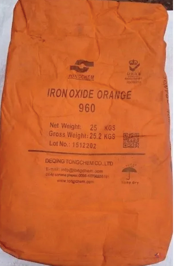Пигмент для бетона оранжевый 25 кг пр-во Китай - фотография № 2