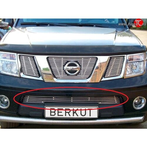 Накладка на решетку бампера Berkut Nissan Navara 05-10 арт. NNVR. R12