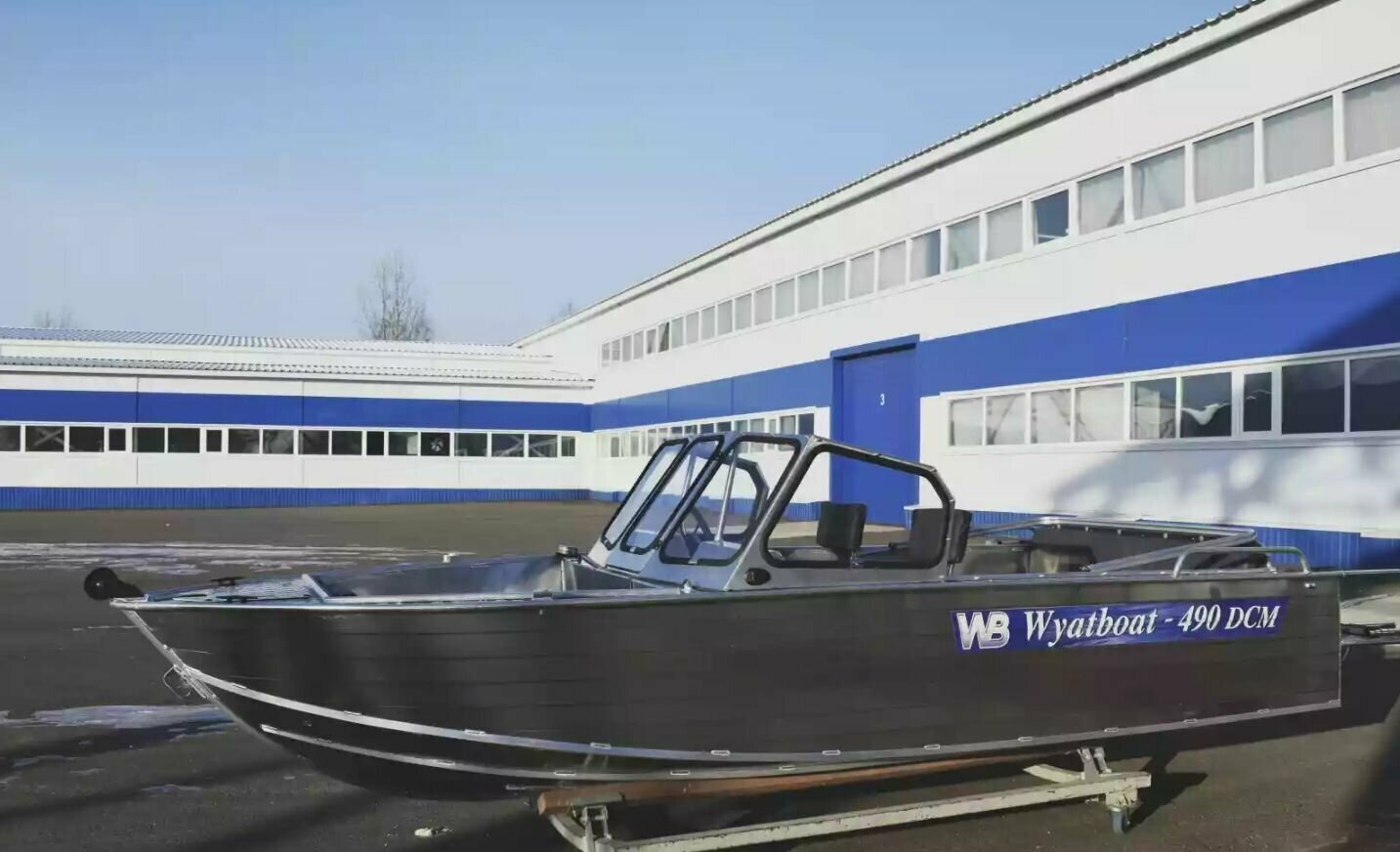 Моторная лодка Wyatboat-490 DCM PRO/ Алюминиевый катер/ Лодки Wyatboat