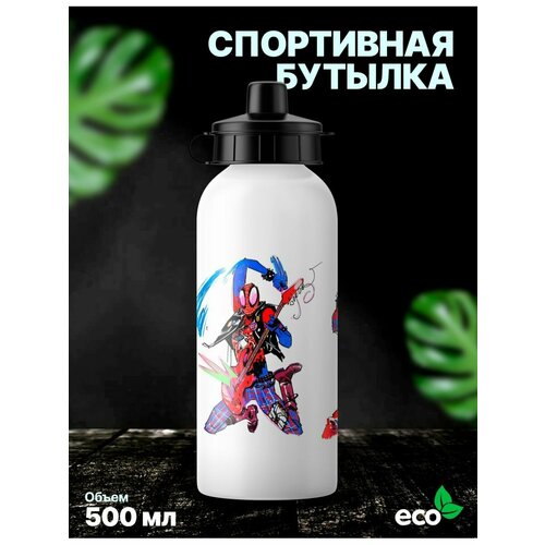 фото Спортивная бутылка для воды человек паук, спайдер мен rocket print