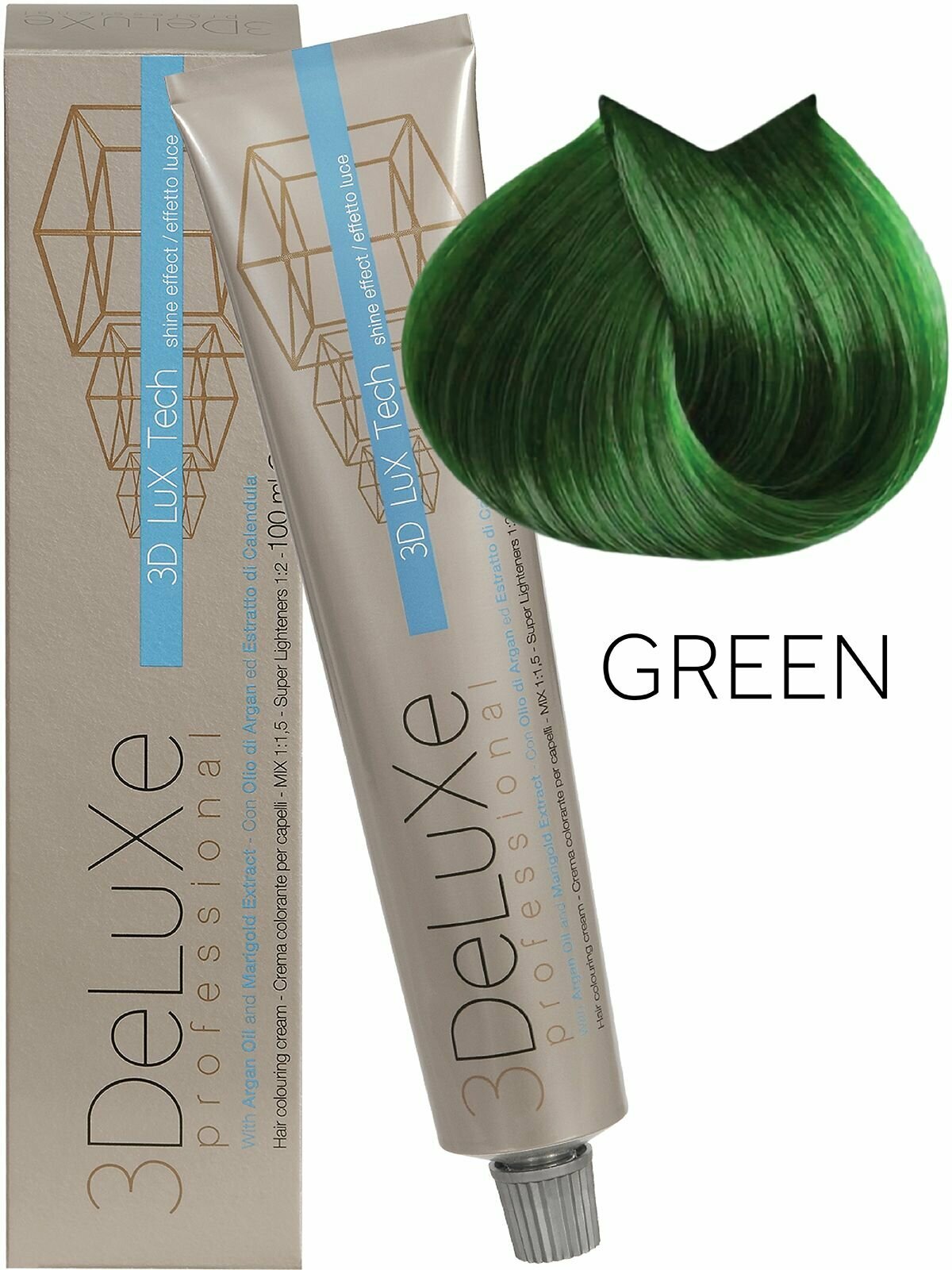 Крем-краска для волос 3DELUXE PROFESSIONAL зеленый