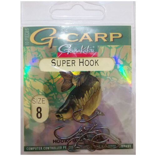 крючок gamakatsu g carp super snag hook 8 Крючок Gamakatsu G-carp Super Hook №8