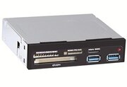 Картридер внутренний 3.5" Ginzzu GR-152UB USB3.0 (All-in-1) черный