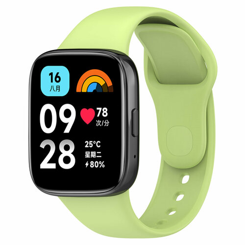 Силиконовый ремешок для Redmi Watch 3 Lite, Redmi Watch 3 Active, светло-зеленый