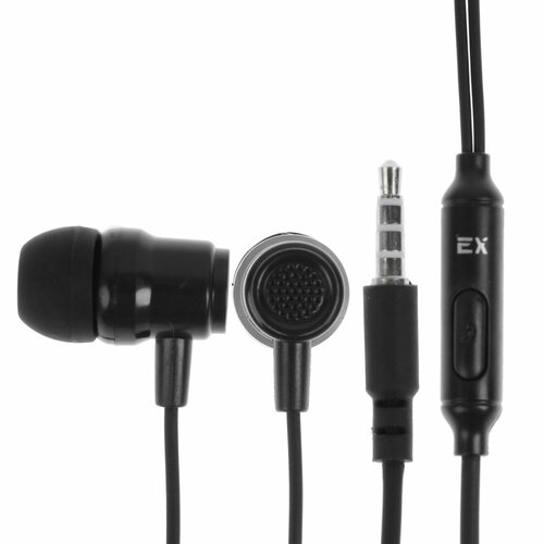 Наушники Exployd EX-HP-1470 вакуумные микрофон проводные 108 дБ 12 м 35 мм черные 387₽