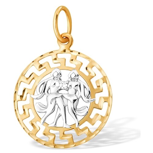 фото Подвеска из золота с фианитами знак зодиака близнецы п1427118 the jeweller the-jeweller