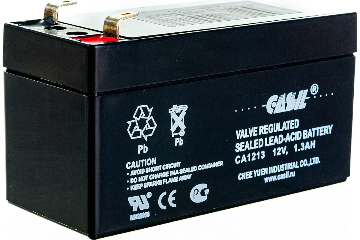 Свинцово-кислотный аккумулятор CASIL CA1213 (12 В 1.3 Ач)