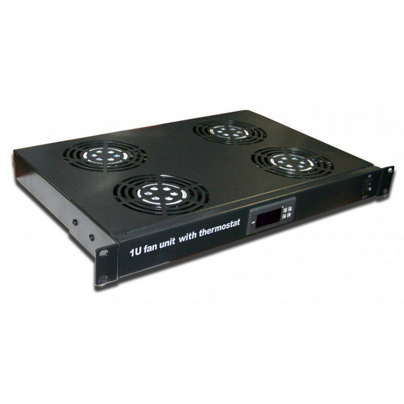 Блок 3-х вентиляторов 19", с подшипниками, без термостата, 1U (TWT-CBB-FANB3-RACK) LANMASTER - фото №4