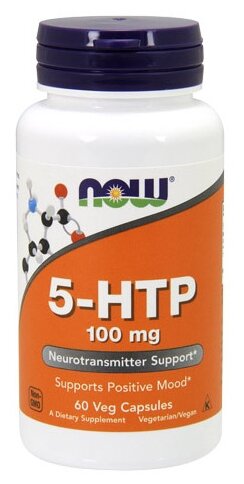Аминокислота NOW 5-HTP 100 mg, нейтральный, 60 шт.