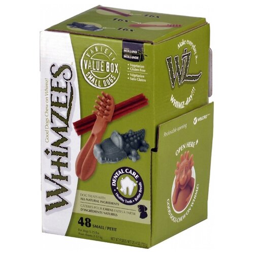 фото Лакомство для собак Whimzees Variety Box микс S, 48 шт. в уп.