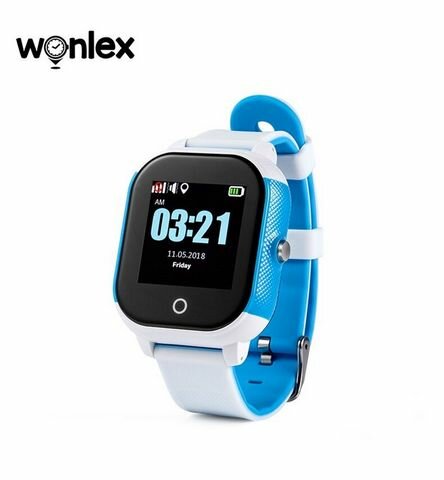 Детские умные часы Smart Baby Watch Wonlex GW700S GPS бело-голубые