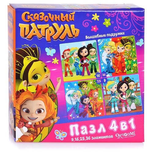 фото Набор пазлов origami сказочный патруль волшебные подружки 4 в 1 (3919)