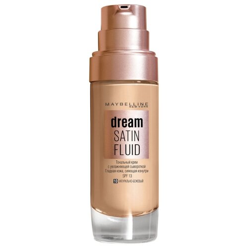 фото Maybelline Тональный флюид Dream Satin Fluid, 30 мл, оттенок: 10 Натурально-бежевый