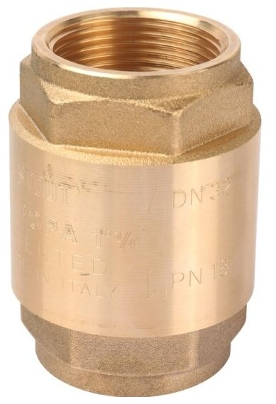 Обратный клапан Stout 1 1/4" пружинный муфтовый с металлическим седлом