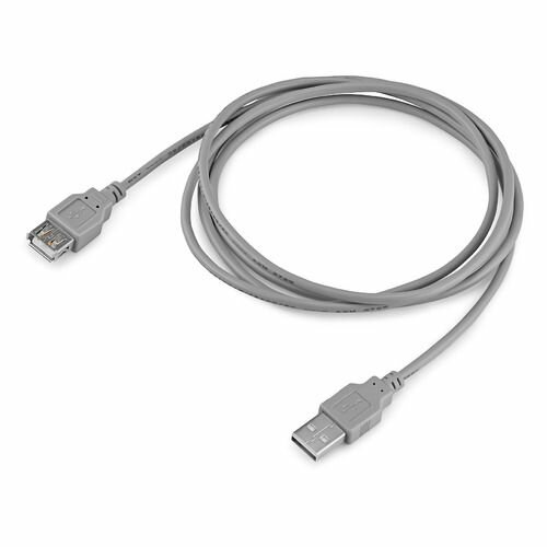 Кабель USB2.0 Buro USB A(m) - USB A(f), 1.8м, блистер, серый [bhp ret usb_af18]