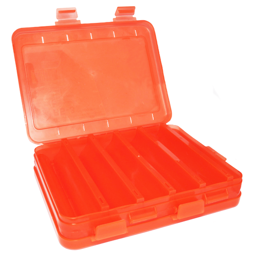 Коробка для воблеров и балансиров ВБ-3, цвет красный, 2-сторонняя, 5+5 отделений, 200 × 160 × 45 мм