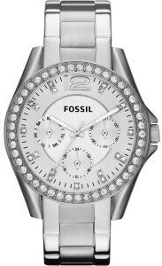 Наручные часы FOSSIL Riley, серебряный, белый