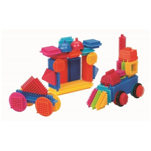 фото Конструктор игольчатый в ведёрке bristle blocks (battat), 50 деталей