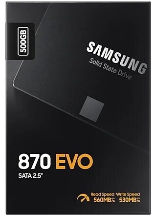 Твердотельный накопитель SSD Samsung 870 EVO 500 ГБ SATA MZ-77E500BW