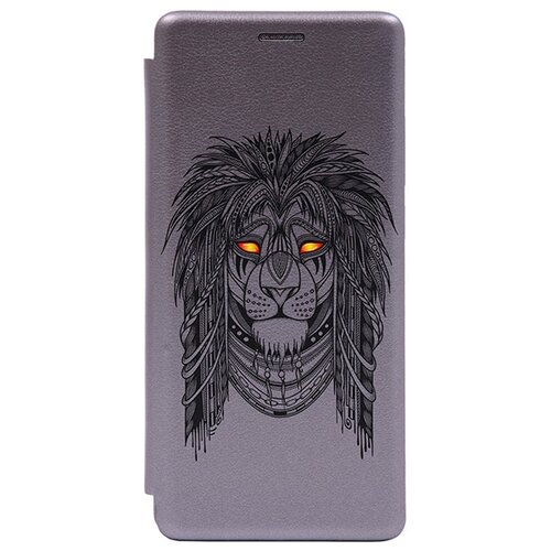 фото Чехол-книжка book art jack grand leo для xiaomi redmi note 8 pro серый gosso