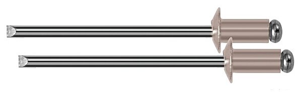 Заклепки мелкая фасовка, 50 шт., 4.8 х 16 мм 23766 - фотография № 1