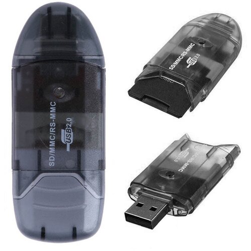 Картридер USB для карты памяти SD, MMC, RS-MMC, черный remote control for yamaha av rav287 rav290 rav293 rav334 rav336 rx v367 rx v465 rx v767 rx v367bl rx v371bl rx v467bl rx v567bl