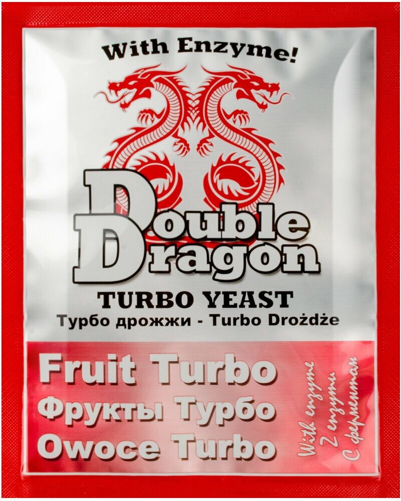 Дрожжи спиртовые Double Dragon Fruit Turbo, 1 шт. 51 гр.