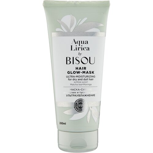 BISOU Маска-сияние для сухих и тусклых волос Ультраувлажнение Aqua Lirica Hair Glow-Mask, 200 г, 200 мл, бутылка