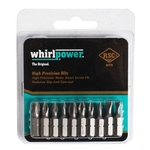 Набор насадок WhirlPower 10 шт. PH/PZ/SL- 25мм биты магнитные whirlpower ph 2 х 90мм 10шт s2 на ленте