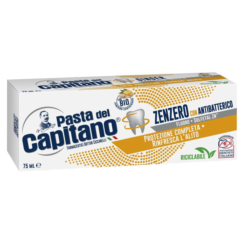 Зубная паста Pasta del Capitano Ginger 75мл Farmaceutici Dottor Ciccarelli - фото №2