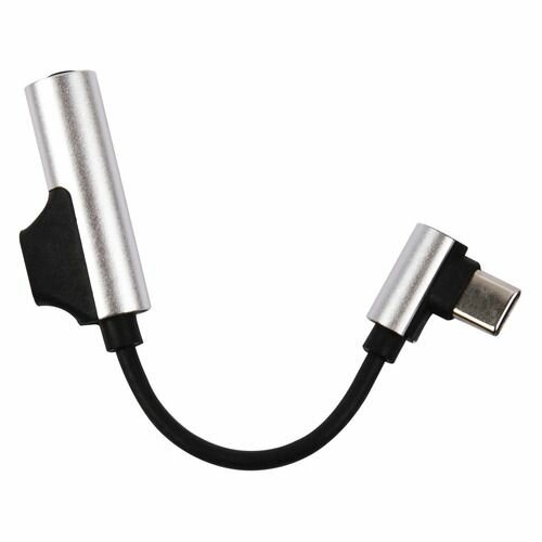 Переходник аудио Barn&Hollis, USB Type-C (m) - Jack 3.5 (m) , 0.1м, серый [ут000024935]