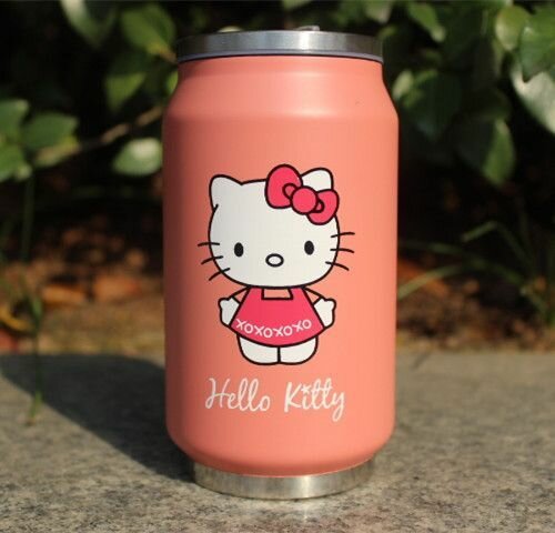 Розовый термос Hello Kitty - стильный и практичный/ Термос для напитков "Hello Kitty" 0,3 л./ Стильный термос Хэллоу Китти