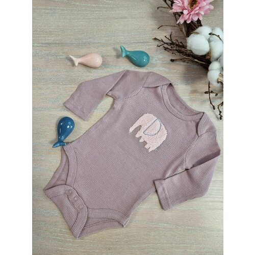 Боди  детское, на кнопках, размер 56, розовый