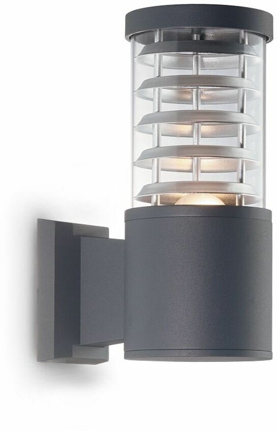 Светильник уличный настенный ideal lux Tronco AP1 макс.1х42Вт IP44 Е27 230В Антрацит/Прозрачный Алюминий/Стекло Без лампы 027005.
