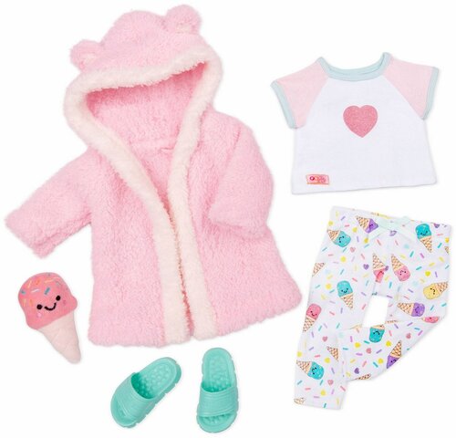 Комплект одежды ДеЛюкс «Рожок мороженого» с пижамой и халатом