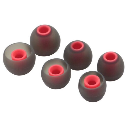 Амбушюры для наушников ALC07, размер S, M, L, серо-красный krutoff комплект амбушюр krutoff для наушников 3 пары размер s m l красные