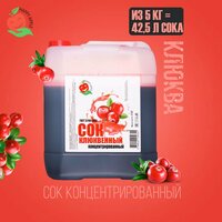 Концентрат сока\Сок концентрированный «Клюквенный», кисл. 8,5-9,0% канистра 5 кг (Happy Apple)