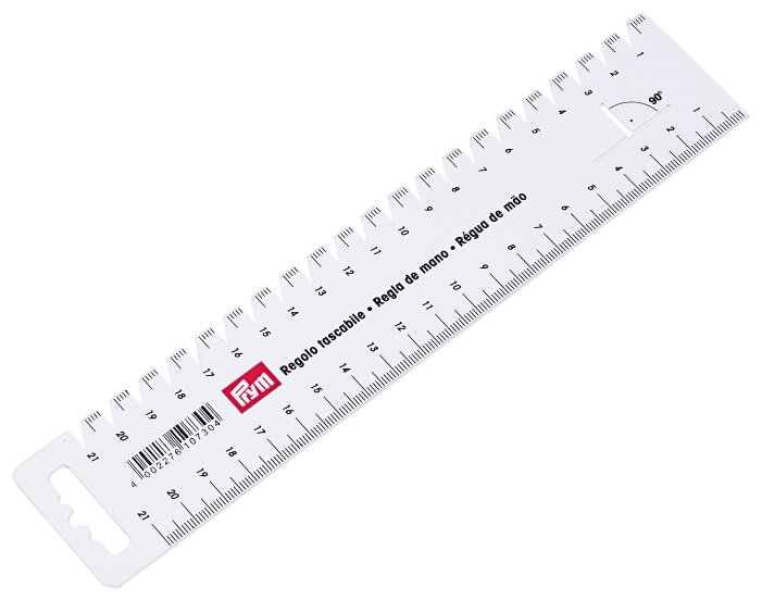 Prym Линейка для разметки и измерения 4.5 х 23 см