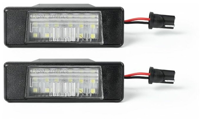 LED подсветка номера Nissan Juke X-Trail светодиодная 2шт OEM 26510 8990 A