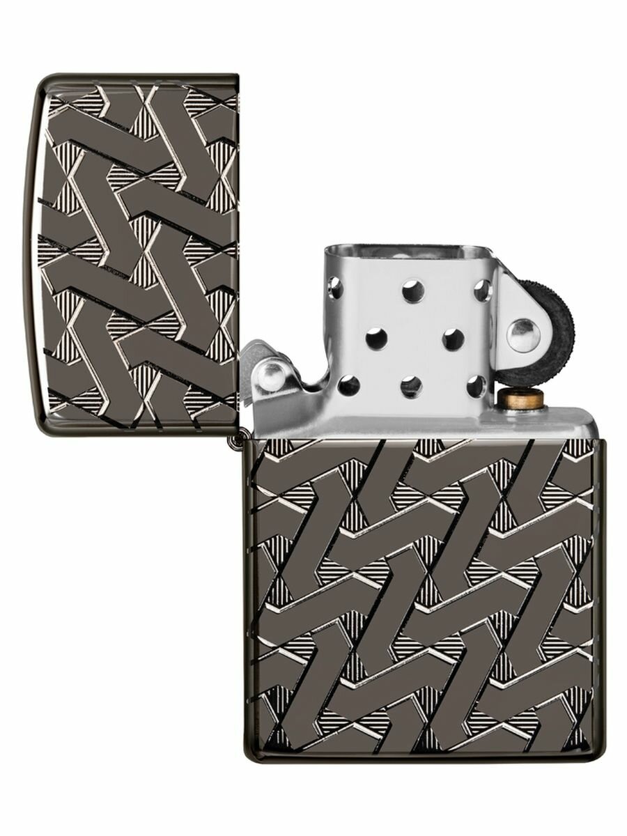 Зажигалка Armor с покр. High Polish Black Ice, черная Zippo 49173 GS - фотография № 8