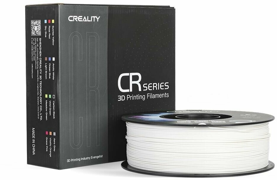 Катушка CR-ABS пластика Creality 1,75 мм 1кг для 3D принтеров, белый