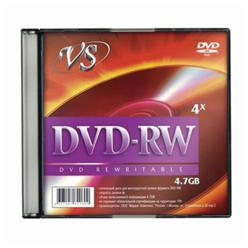 Диск DVD-RW VS, 4.7Gb, 2 шт