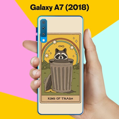 Силиконовый чехол на Samsung Galaxy A7 (2018) Енот / для Самсунг Галакси А7 2018