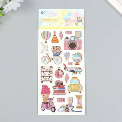 Наклейка пластик с блёстками Путешествия 10х225 см 488₽