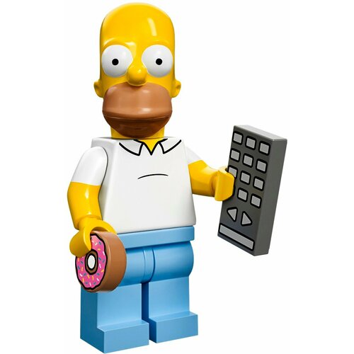 Минифигурка Лего 71005-1 : серия COLLECTABLE MINIFIGURES Lego The Simpsons; Homer Simpson (Гомер Симпсон) lego 71005 11 апу нахасапимапетилон со стаканом коллекционная минифигурка лего симпсоны 1 серия