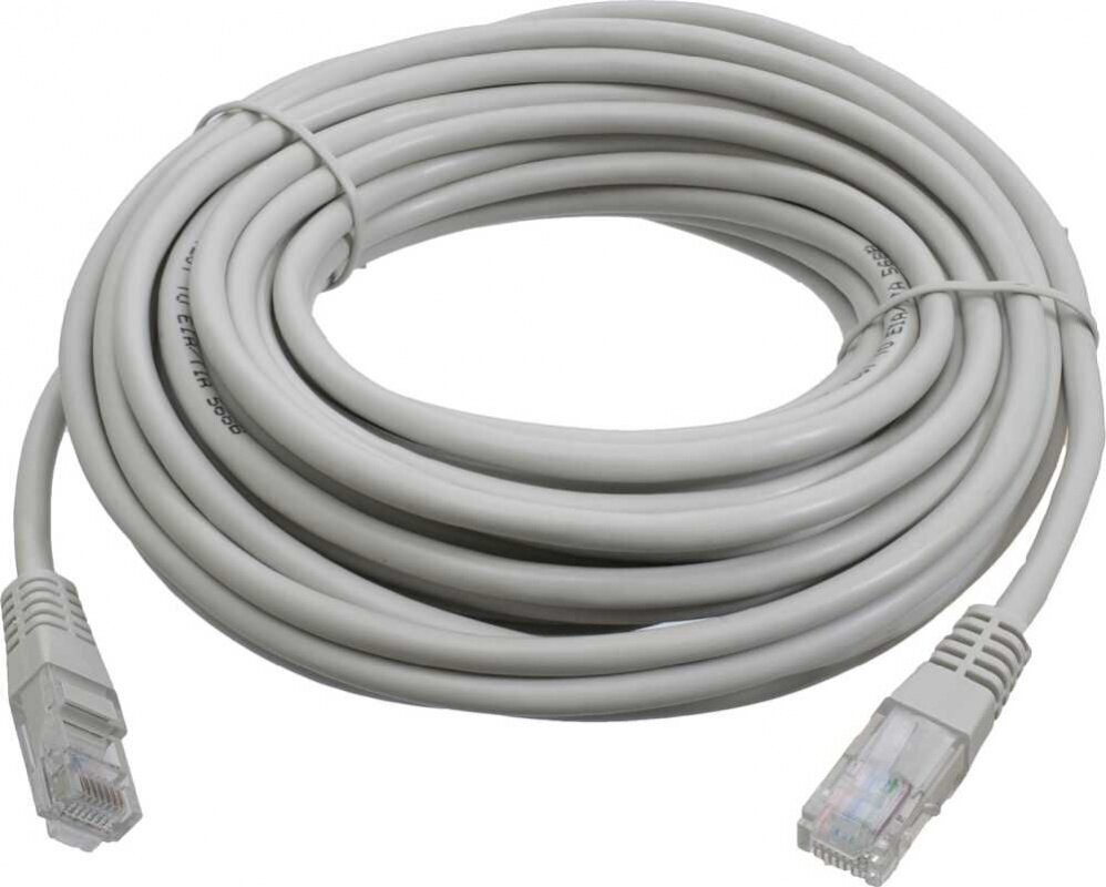 Патч-корд Lanmaster UTP Lan-pc45/u5e-10-gy вилка RJ-45-вилка RJ-45 кат.5е 10м серый Lszh (уп.:1шт)