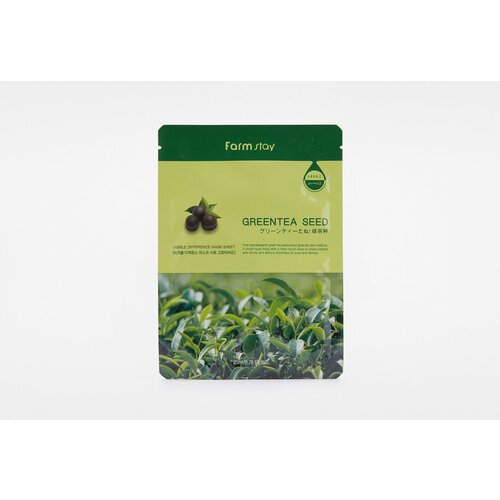 тканевая маска для лица farm stay visible difference mask sheet greentea seed 23 мл Тканевая маска для лица Farm Stay, VISIBLE DIFFERENCE MASK SHEET GREENTEA SEED 23мл