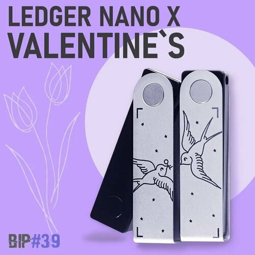 Аппаратный холодный криптокошелек для криптовалют Ledger Nano X Valentine's 1 штука - ограниченной серии