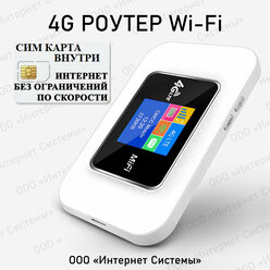 4g роутер Wifi + СИМ карта В подарок! Роутер работает С любым сотовым оператором россии, крыма, СНГ. Разблокированный. НЕ требует настроек! Мобильный