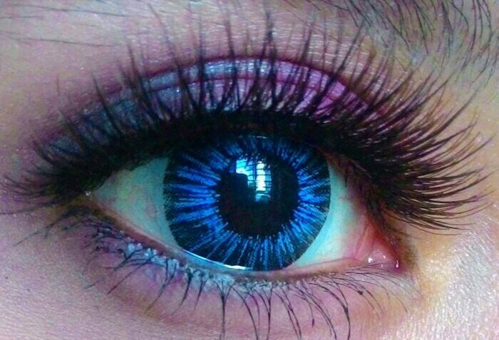 Цветные контактные линзы ALEX LINZA (EOS), Neon-Sign-Blue, 0 / 14.5 / 8.8, 2шт.
